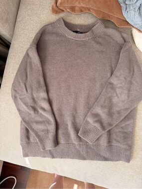 Gap Cashsoft Oversized Boyfriend Sweater in Toasted Almond Brown